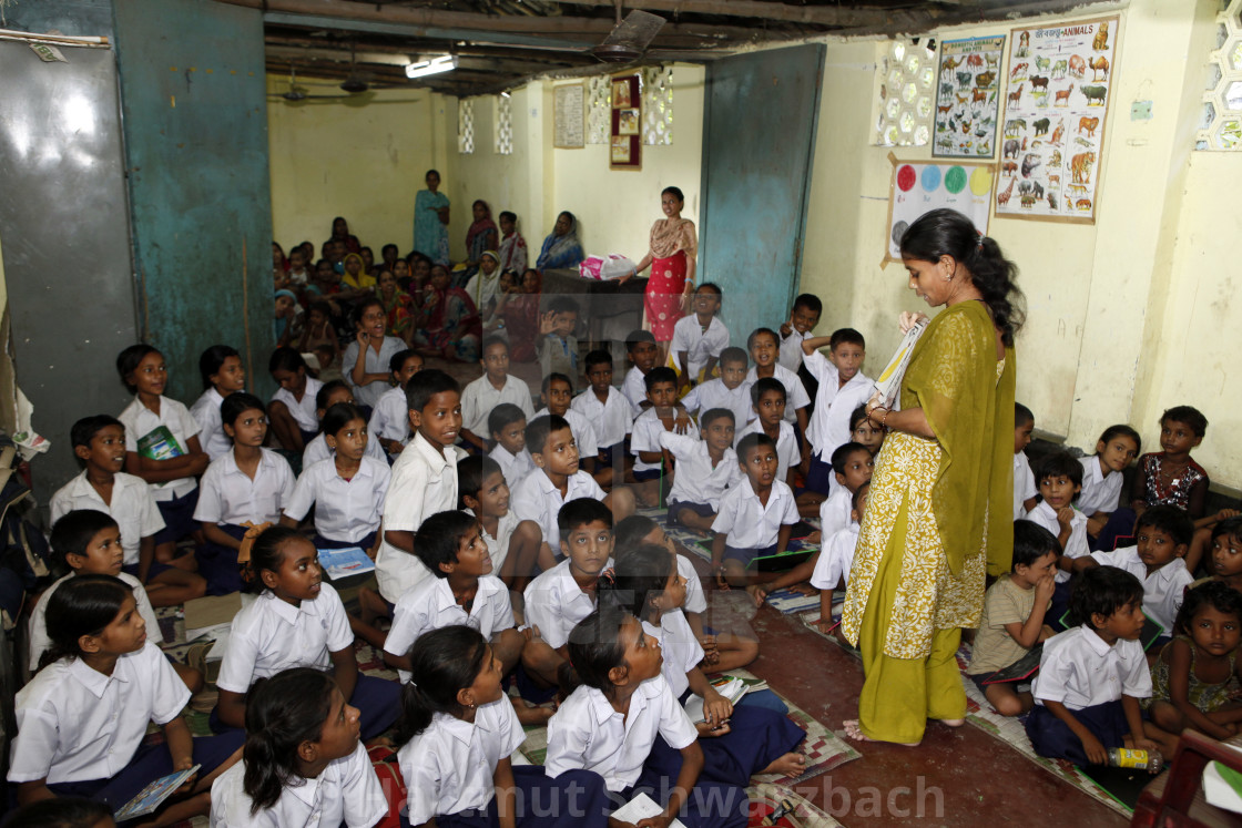 "Primary School in the slum" stock image