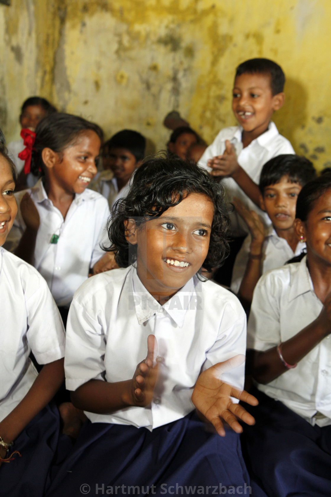 "Students from Tiljala Slum Kolkata India" stock image