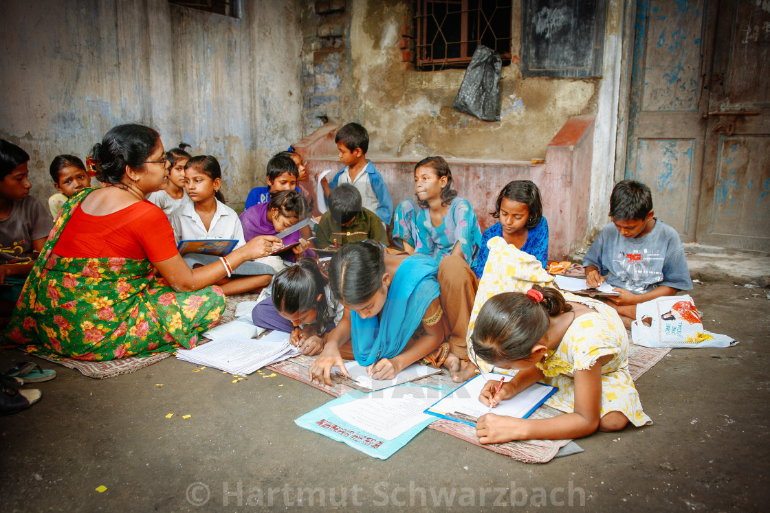 "Straßenschule in Kolkatta" stock image