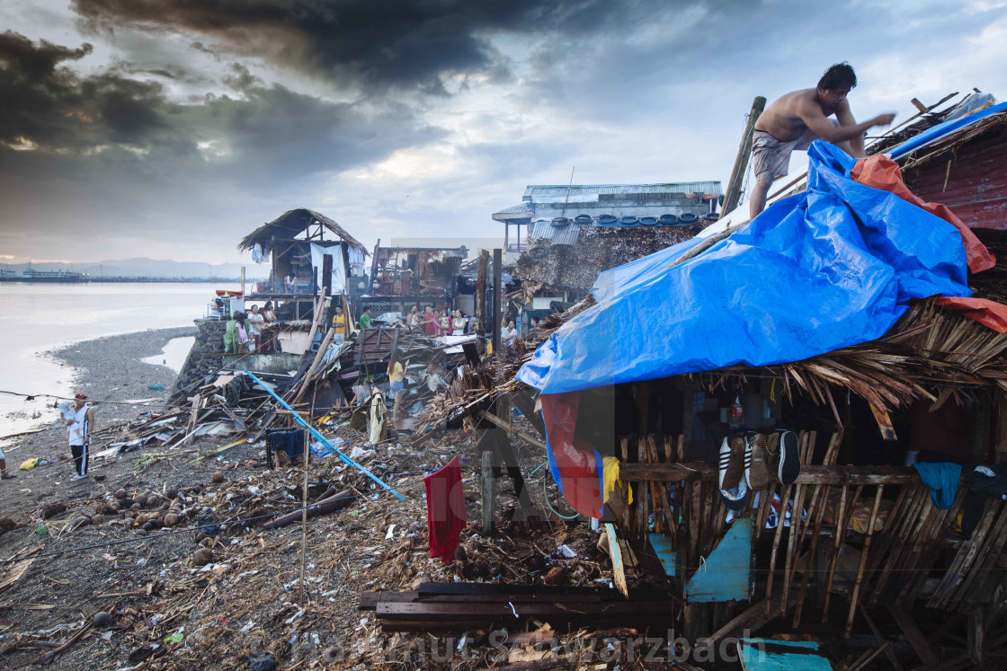 "Supertyphoon Haiyan Yolanda 2013 in Tacloban Leyte Philippines" stock image