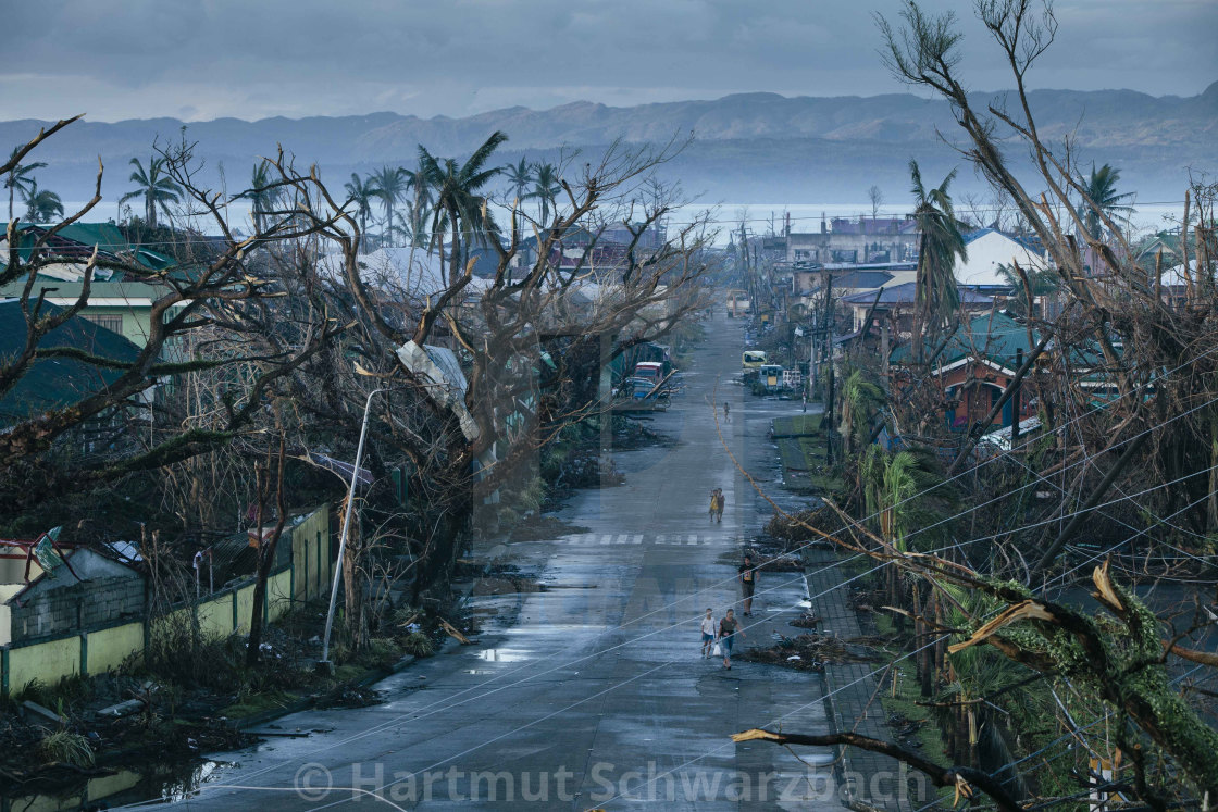 "Supertyphoon Haiyan Yolanda 2013 in Tacloban Leyte Philippines" stock image