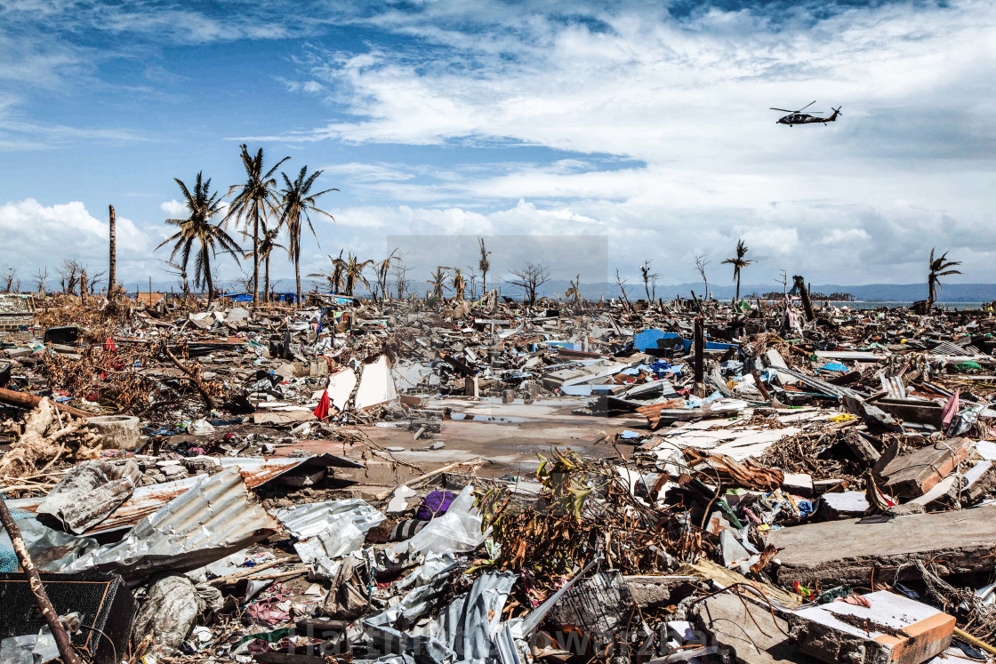 "Supertyphoon Haiyan Yolanda 2013 in Tacloban Leyte Philippines" stock image