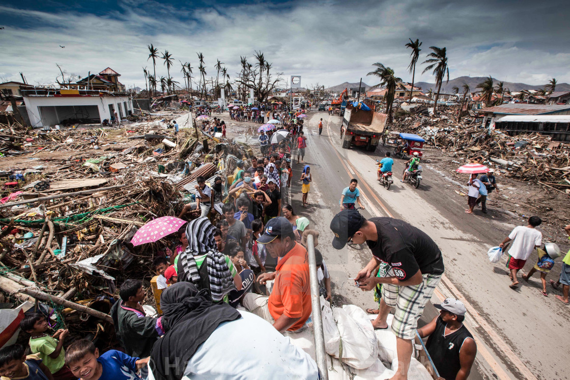 "Supertyphoon Haiyan Yolanda 2013 in Tacloban Leyte Philippines" stock image