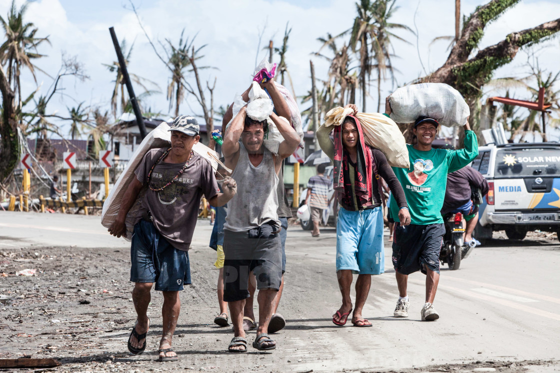 "Supertyphoon Haiyan Yolanda 2013 in Tacloban Leyte Philippines" stock image