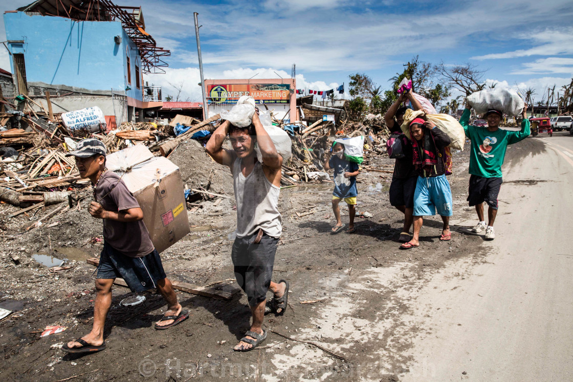 "Supertyphoon Haiyan Yolanda 2013 in Tacloban Leyte Philippines" stock image