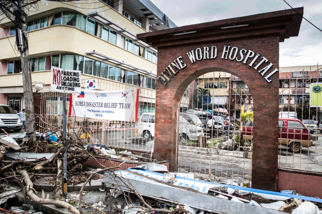 "Supertyphoon Haiyan Yolanda 2013 in Tacloban Leyte Philippines" stock image