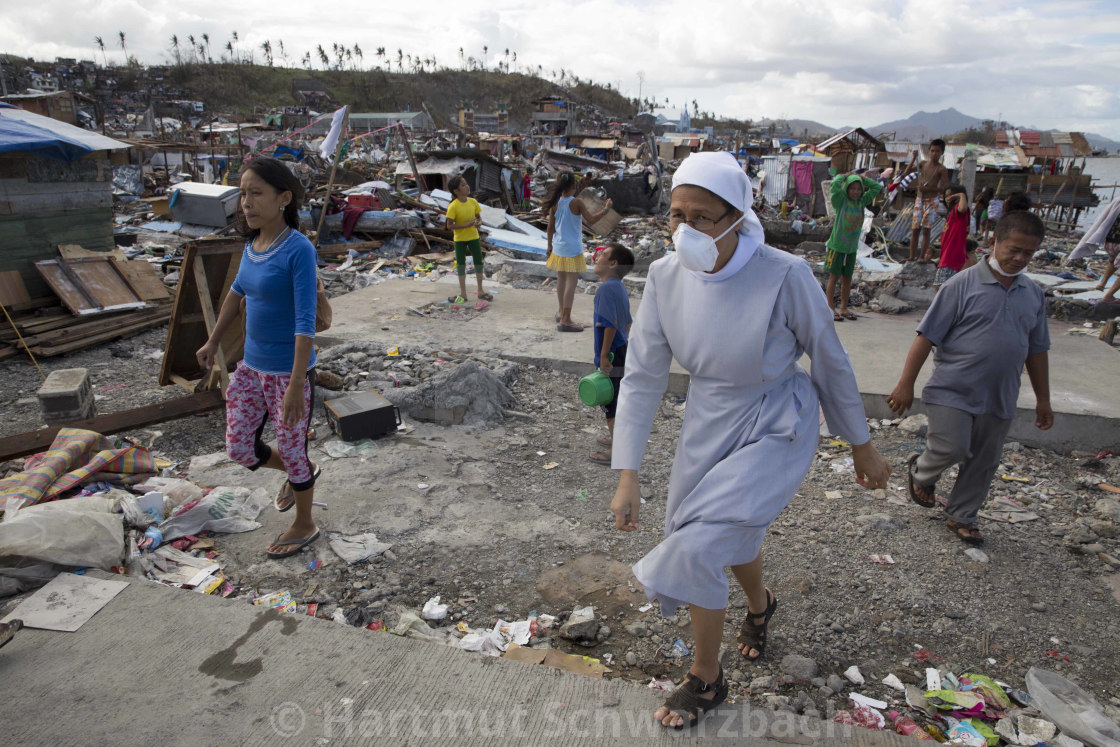 "Supertyphoon Haiyan Yolanda 2013 in Tacloban Leyte Philippines" stock image