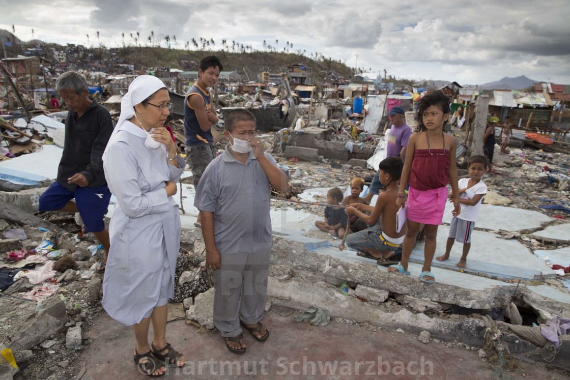 "Supertyphoon Haiyan Yolanda 2013 in Tacloban Leyte Philippines" stock image