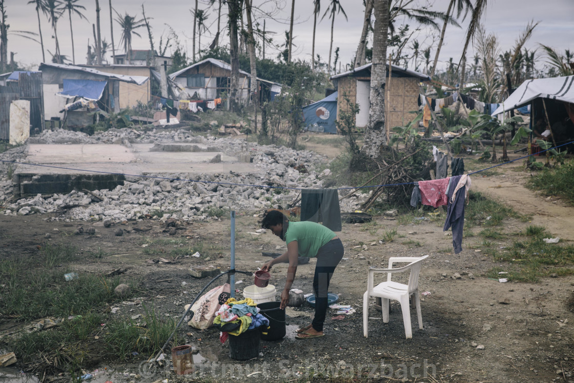 "Supertyphoon Haiyan Yolanda 2013 in Tacloban Leyte Philippines" stock image