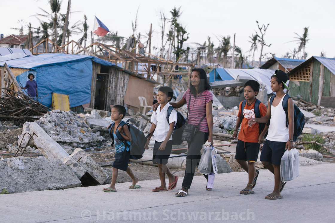 "Supertyphoon Haiyan Yolanda 2013 in Tacloban Leyte Philippines" stock image