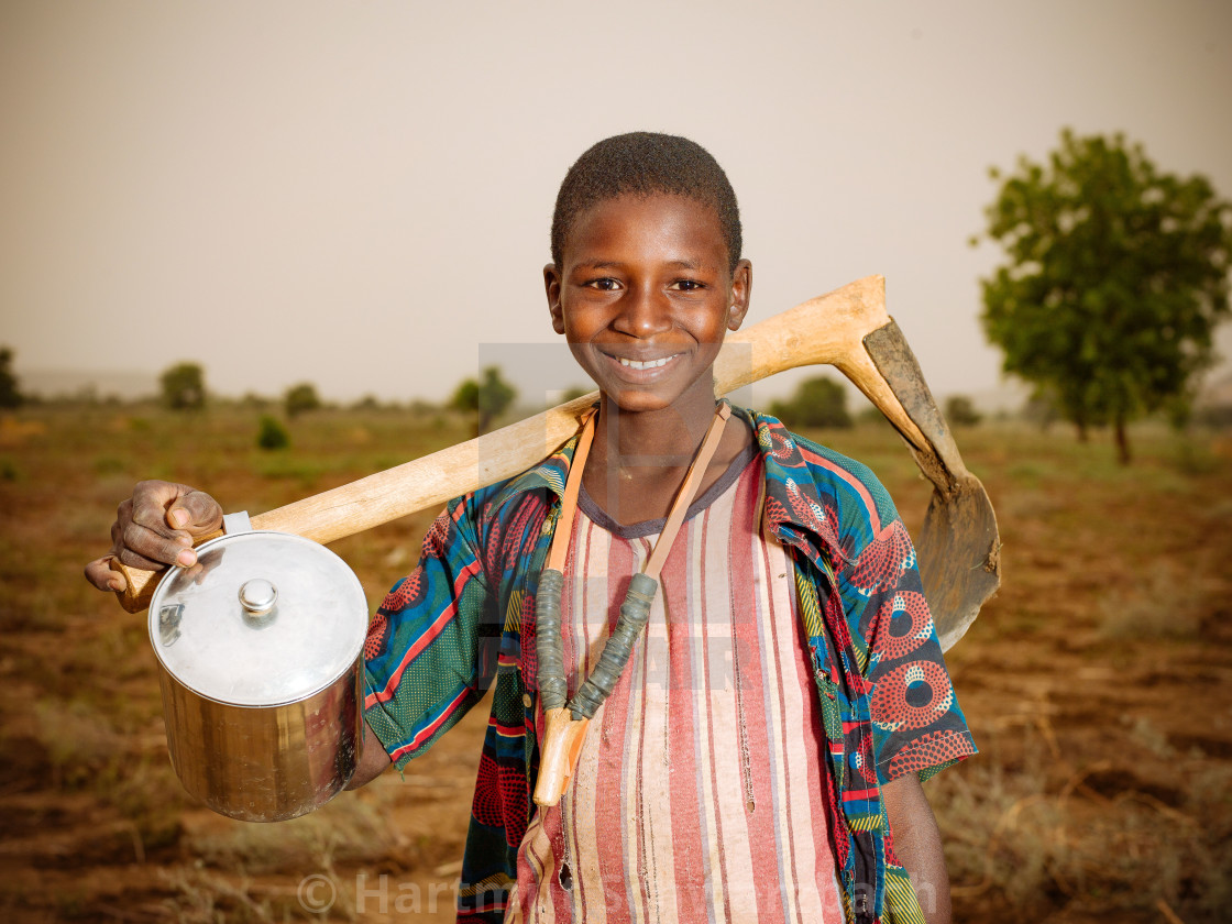 "Traditional Village in the Sahel Zone - Niger" stock image