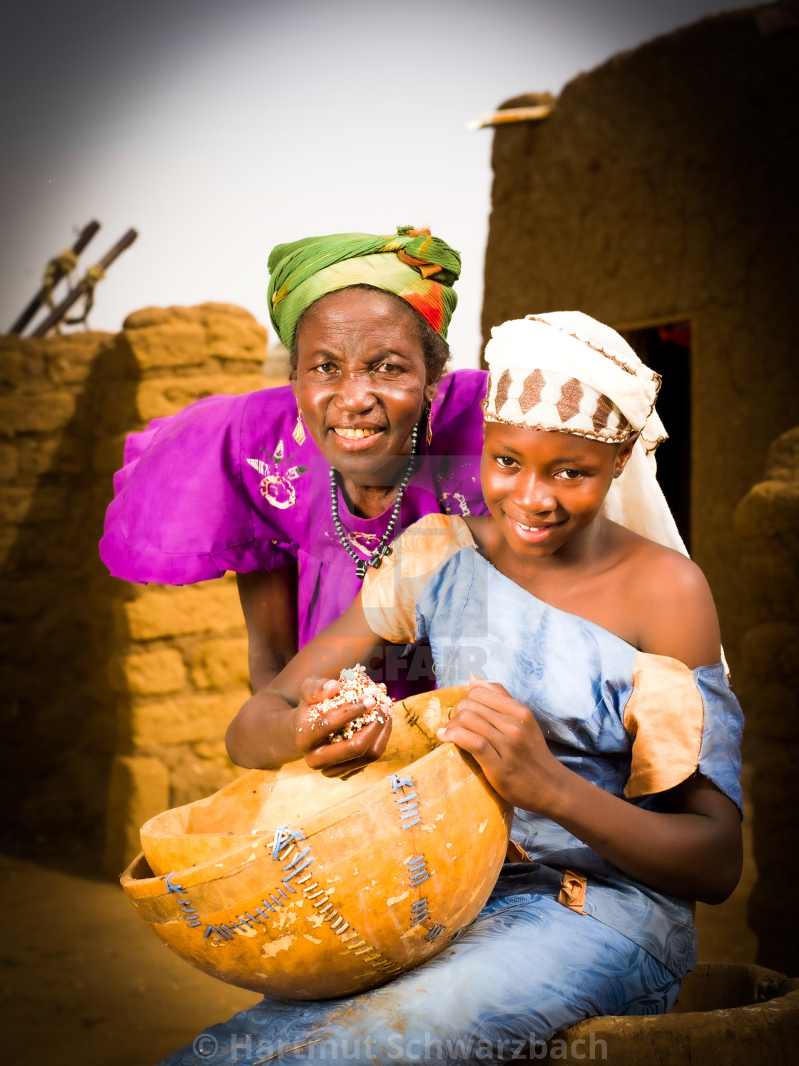 "Traditional Village in the Sahel Zone - Niger" stock image