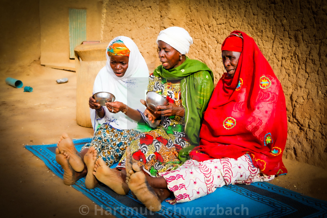 "Traditional Village in the Sahel Zone - Niger" stock image