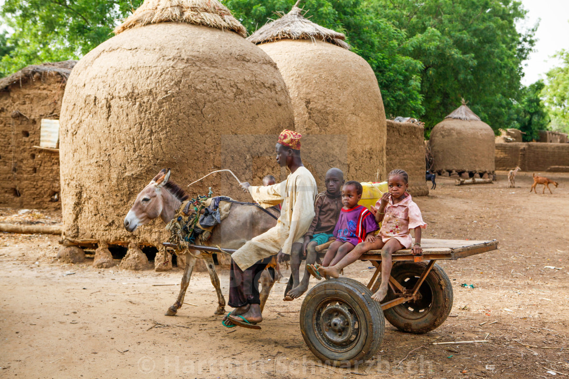 "Traditional Village in the Sahel Zone - Niger" stock image