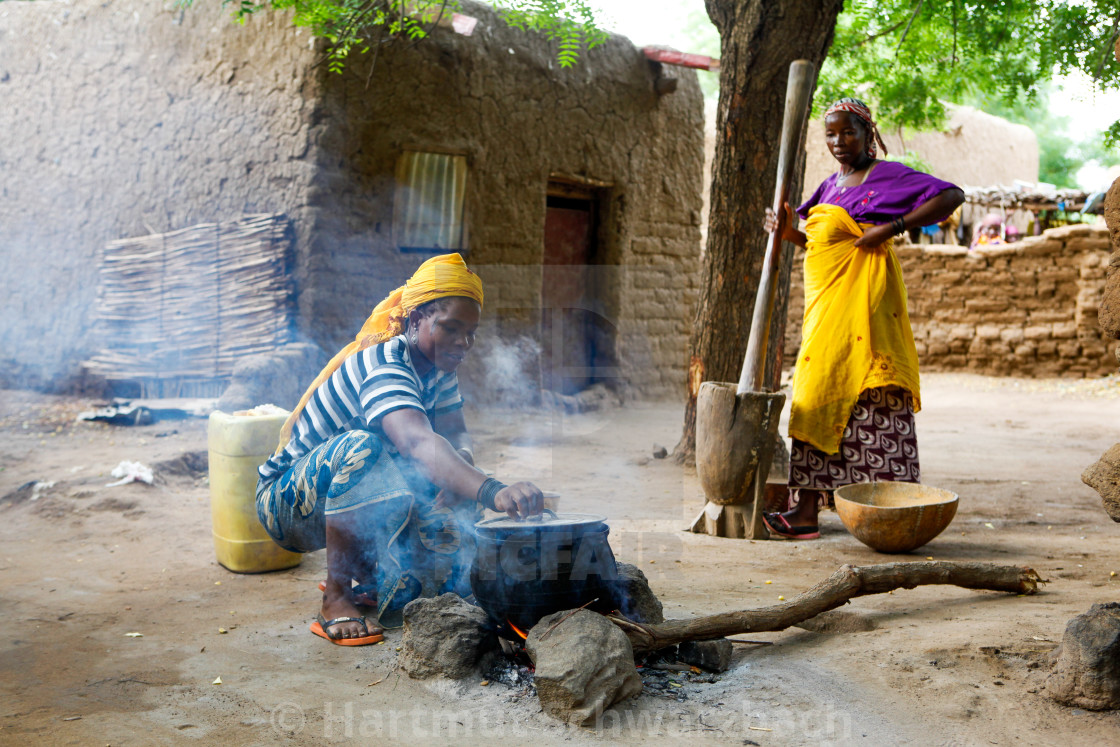 "Traditional Village in the Sahel Zone - Niger" stock image