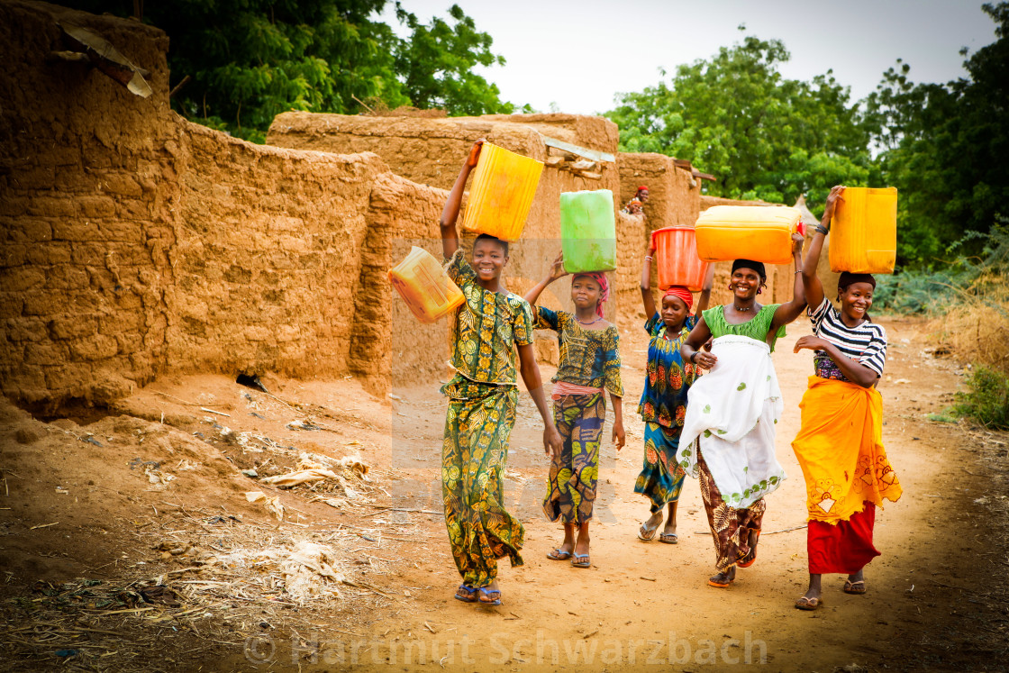 "Traditional Village in the Sahel Zone - Niger" stock image