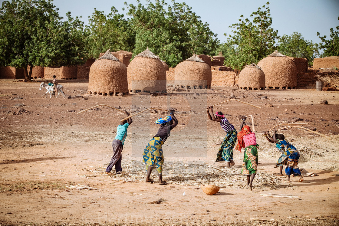 "Traditional Village in the Sahel Zone - Niger" stock image