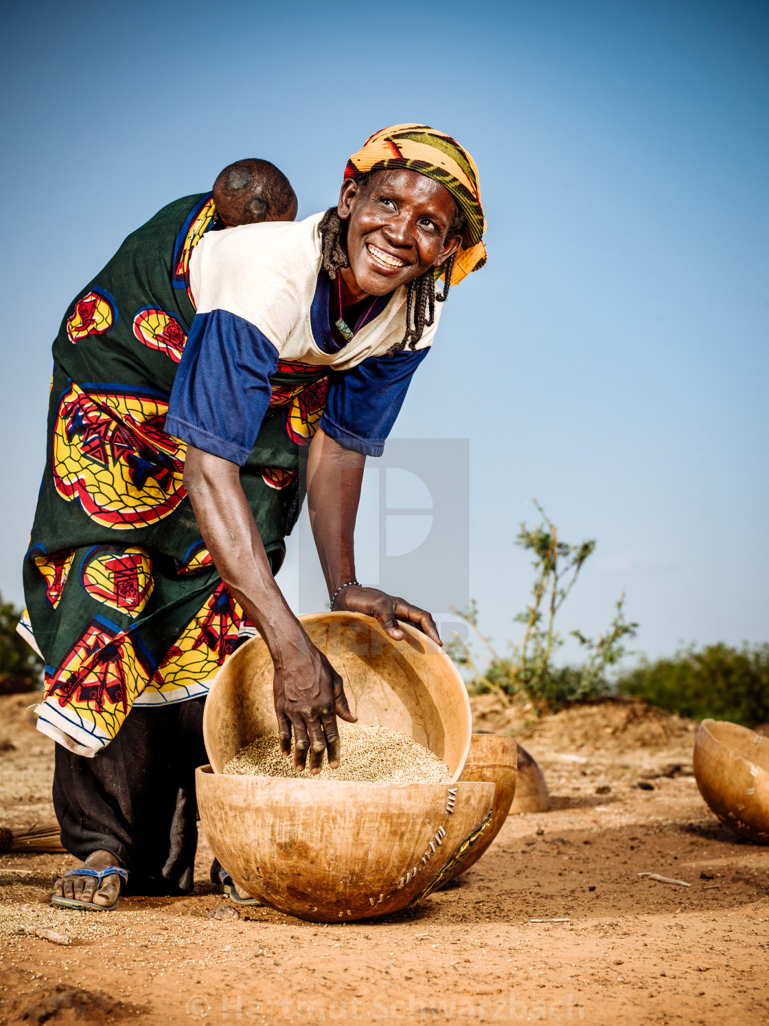 "Traditional Village in the Sahel Zone - Niger" stock image