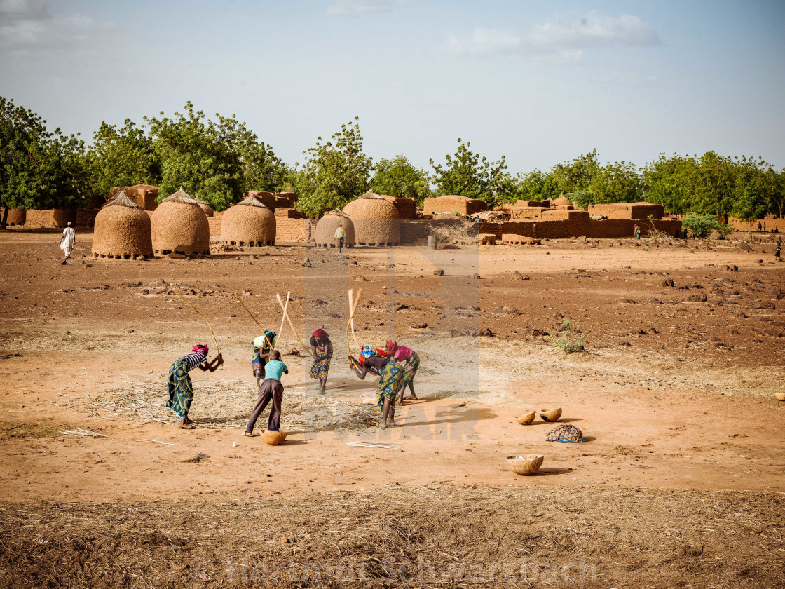 "Traditional Village in the Sahel Zone - Niger" stock image