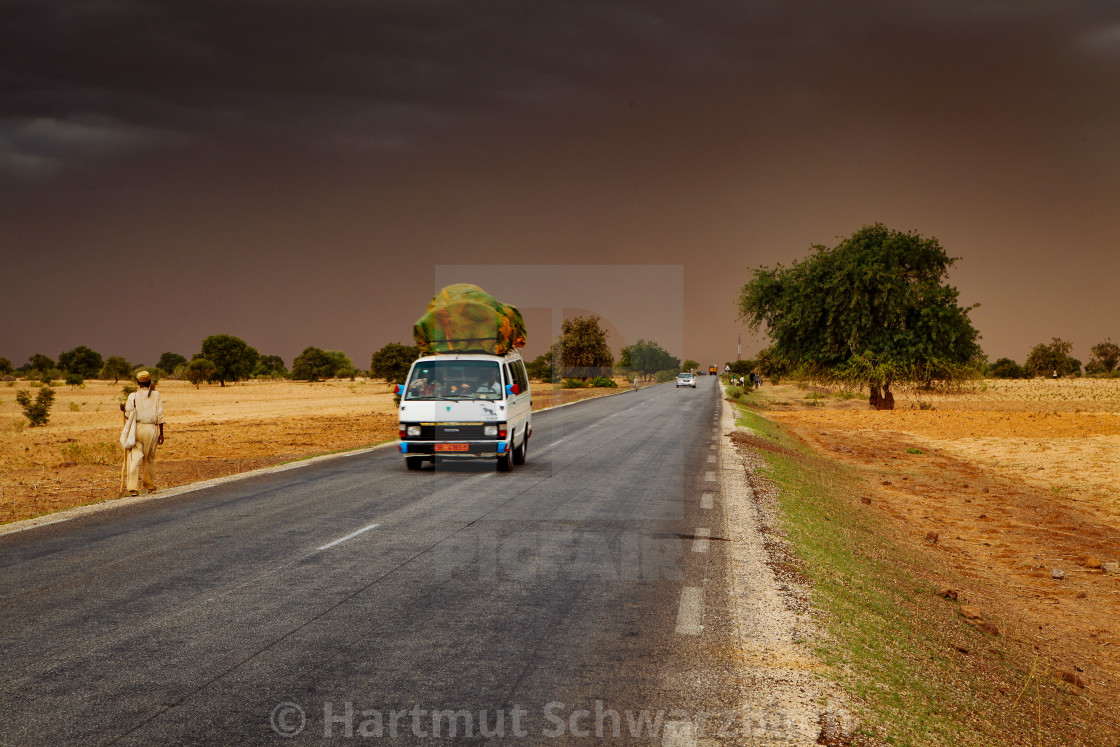 "Traditional Village in the Sahel Zone - Niger" stock image