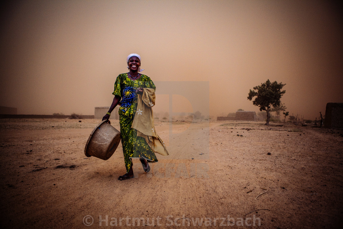 "Traditional Village in the Sahel Zone - Niger" stock image