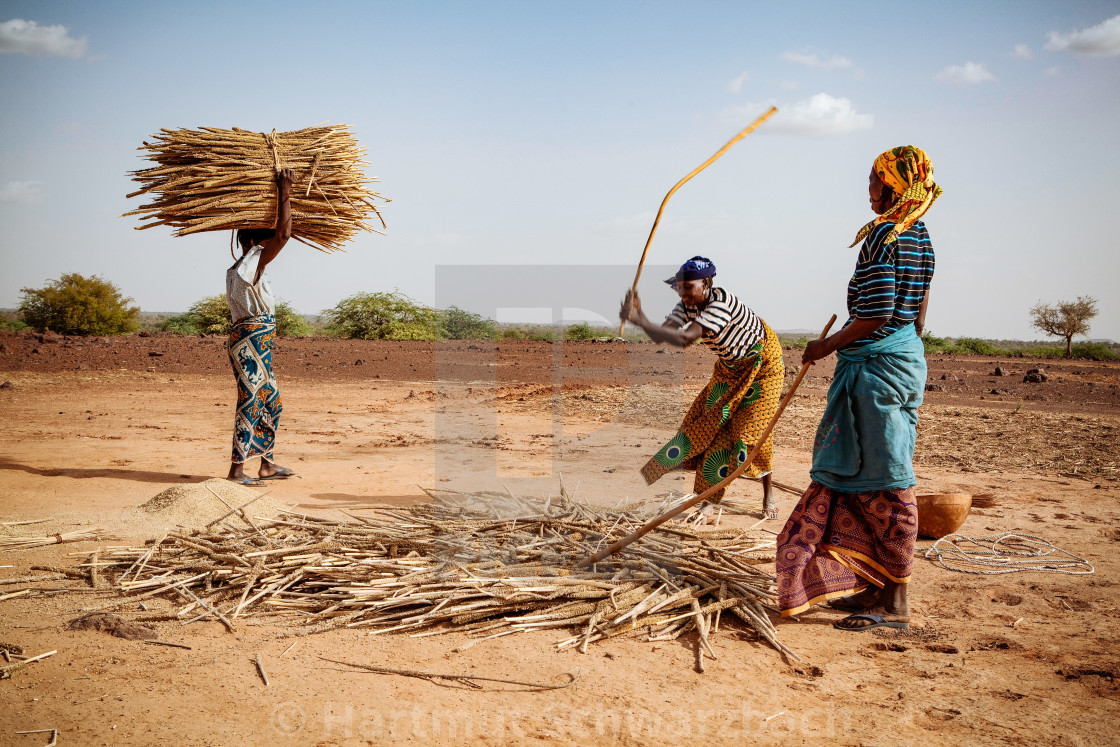 "Traditional Village in the Sahel Zone - Niger" stock image