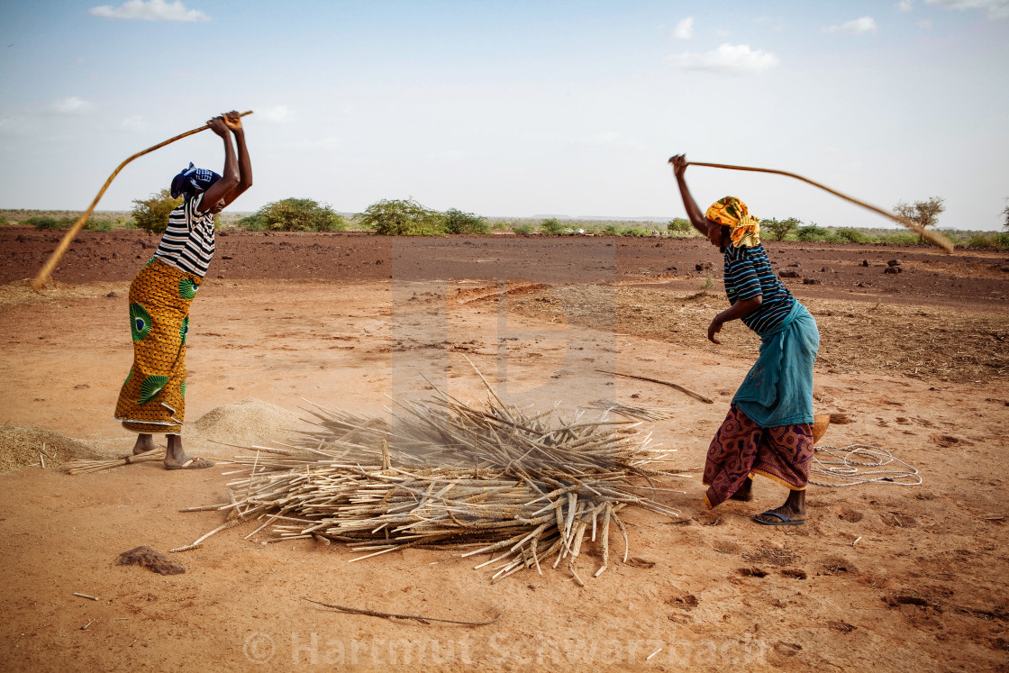 "Traditional Village in the Sahel Zone - Niger" stock image