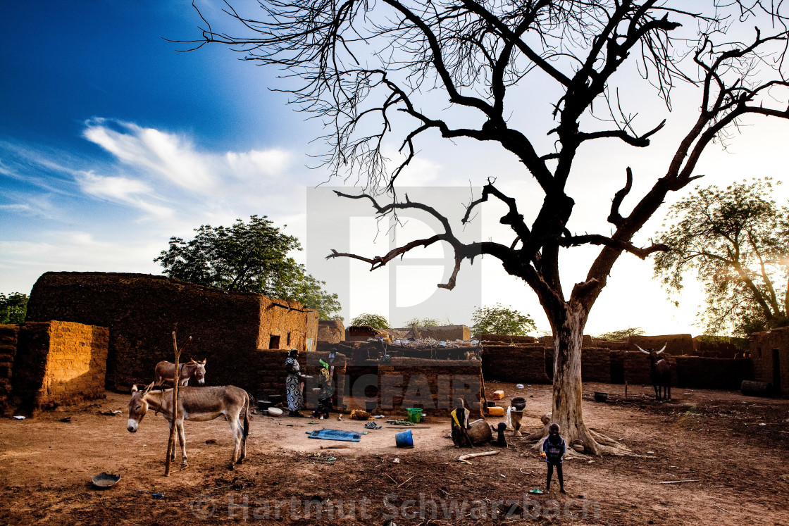 "Traditional Village in the Sahel Zone - Niger" stock image