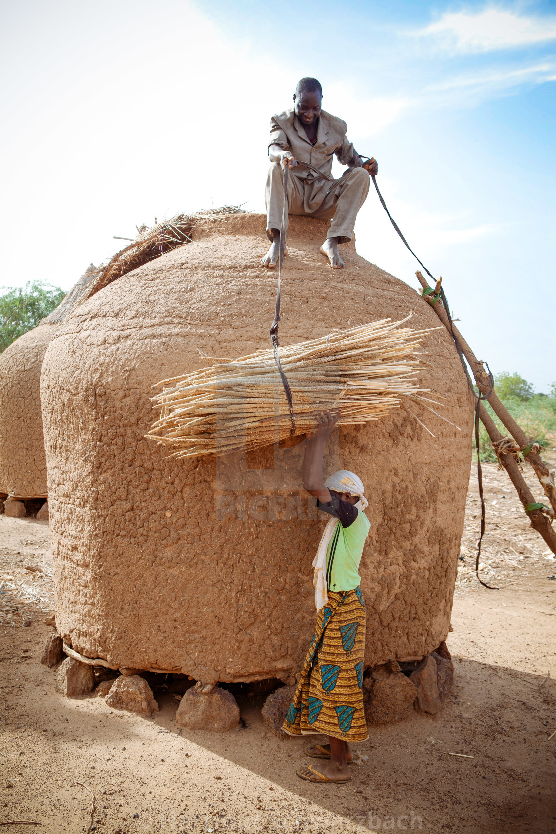 "Traditional Village in the Sahel Zone - Niger" stock image