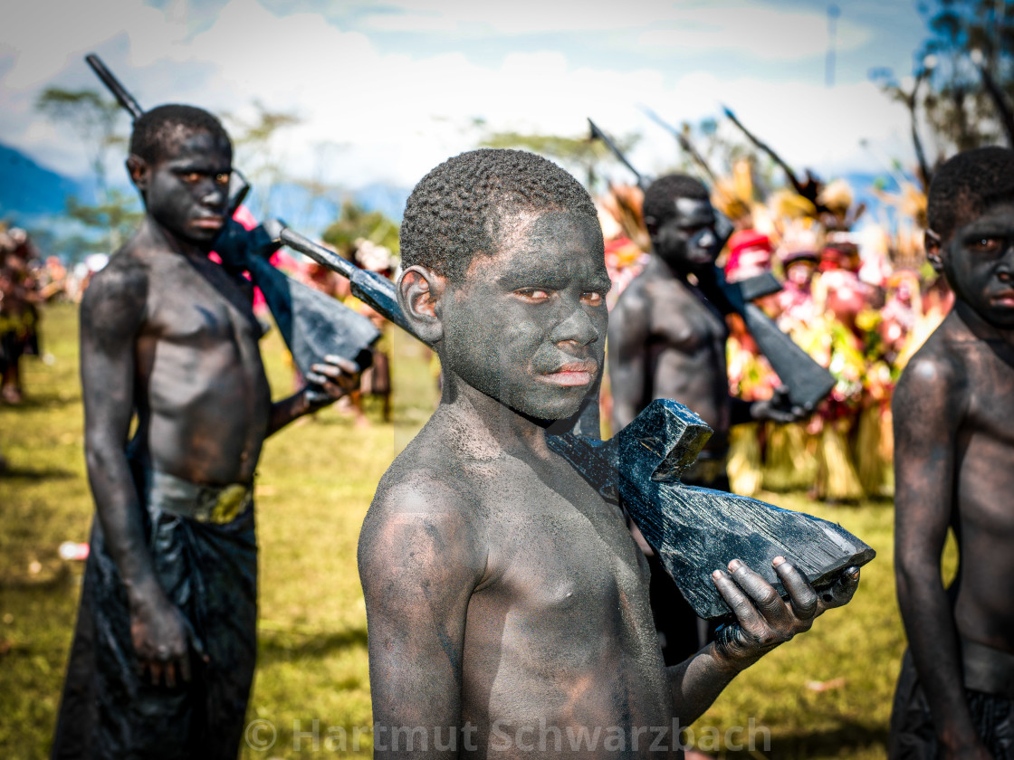 "Mount Hagen Sing Sing Cultural Show in Papua New Guinea" stock image