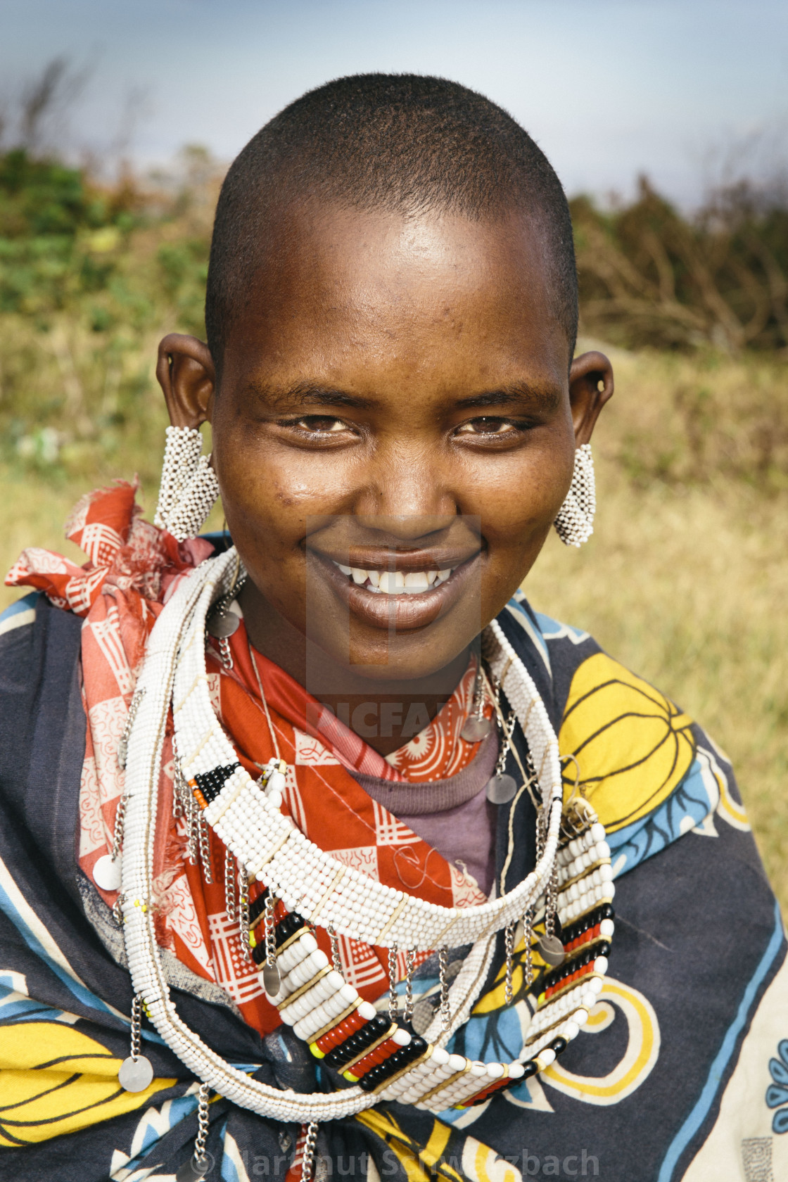 "Massai Portrait in Tanzania" stock image