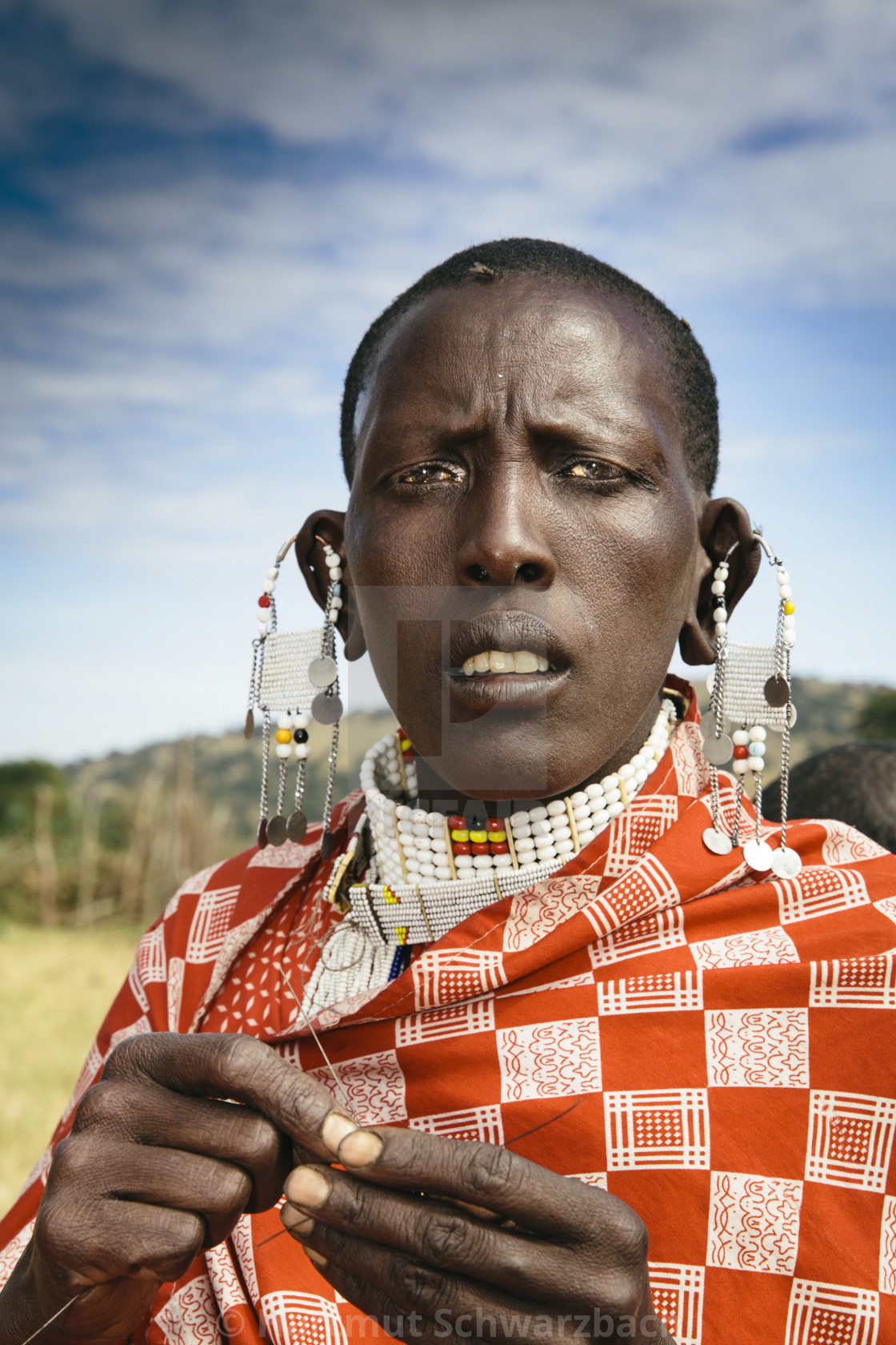 "Massai Portrait in Tanzania" stock image