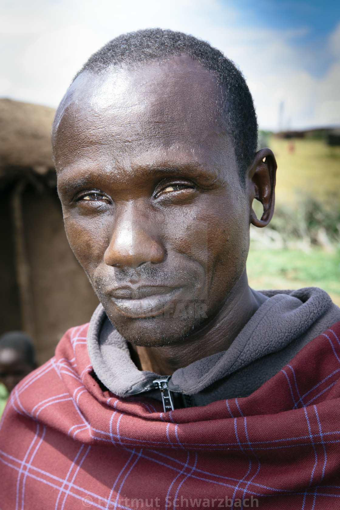 "Massai Portrait in Tanzania" stock image