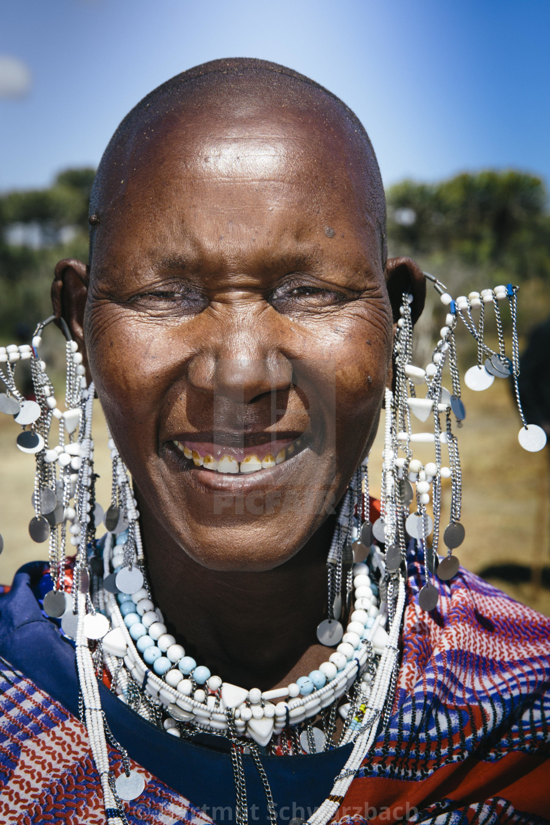 "Massai Portrait in Tanzania" stock image