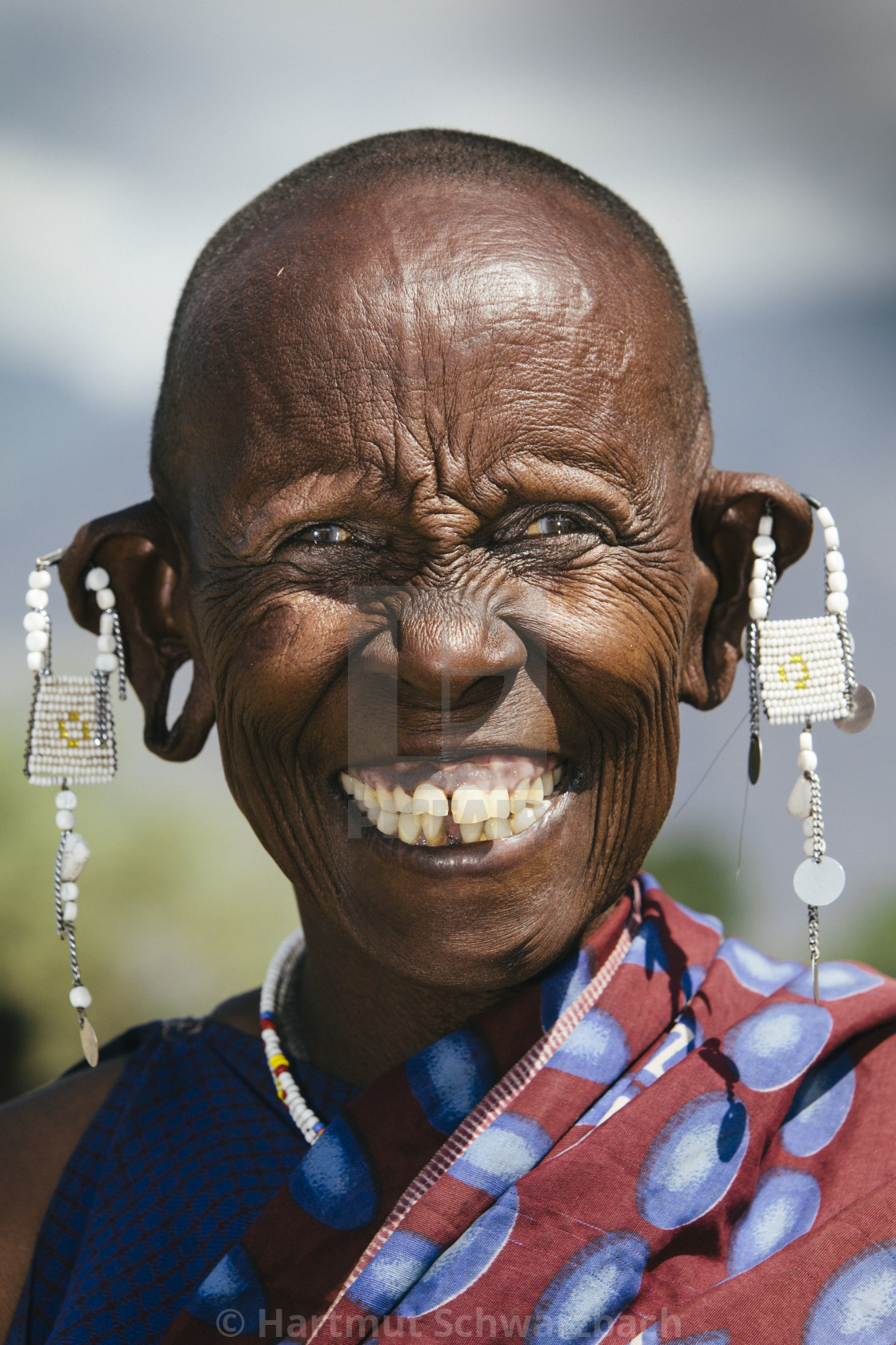 "Massai Portrait in Tanzania" stock image