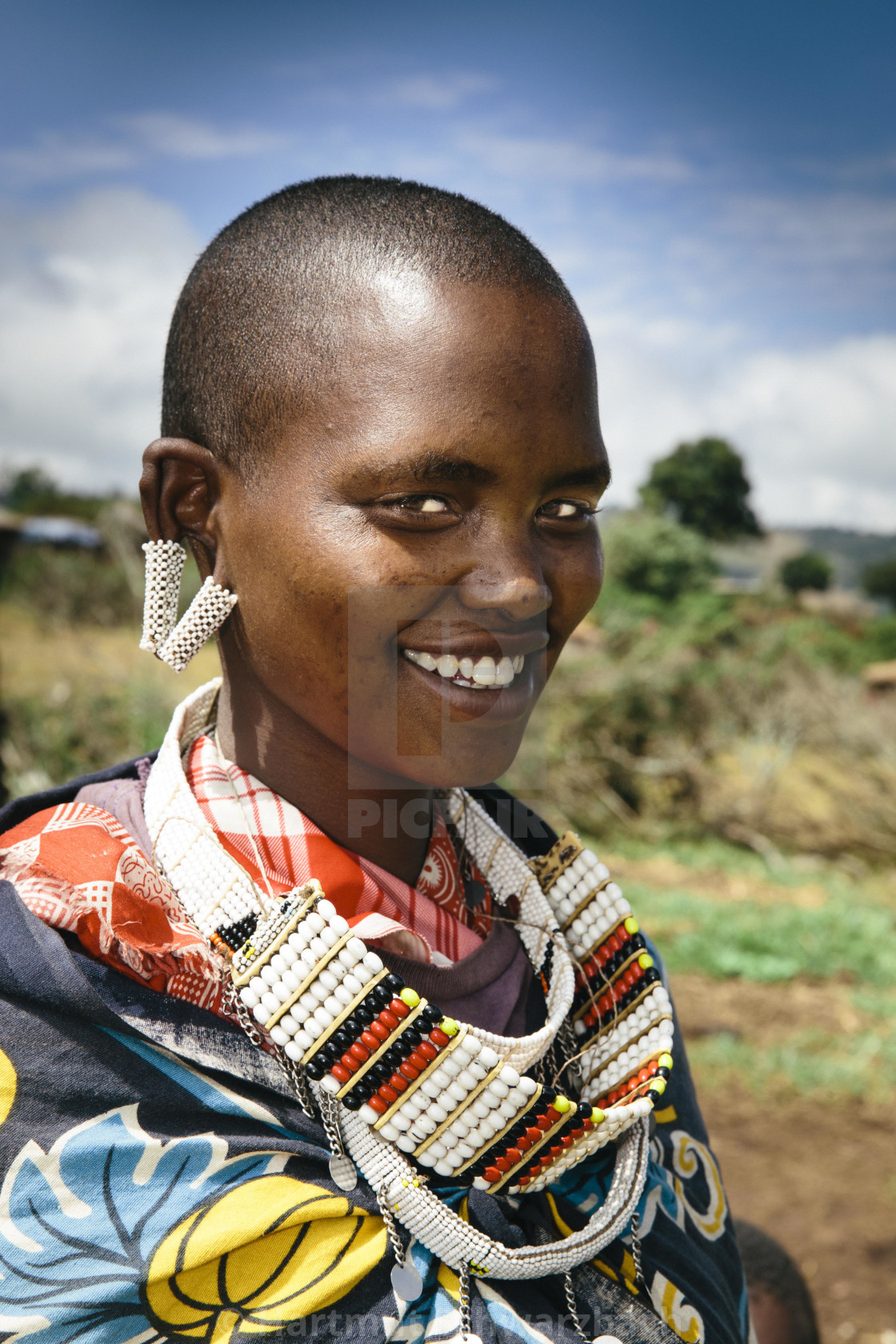 "Massai Portrait in Tanzania" stock image