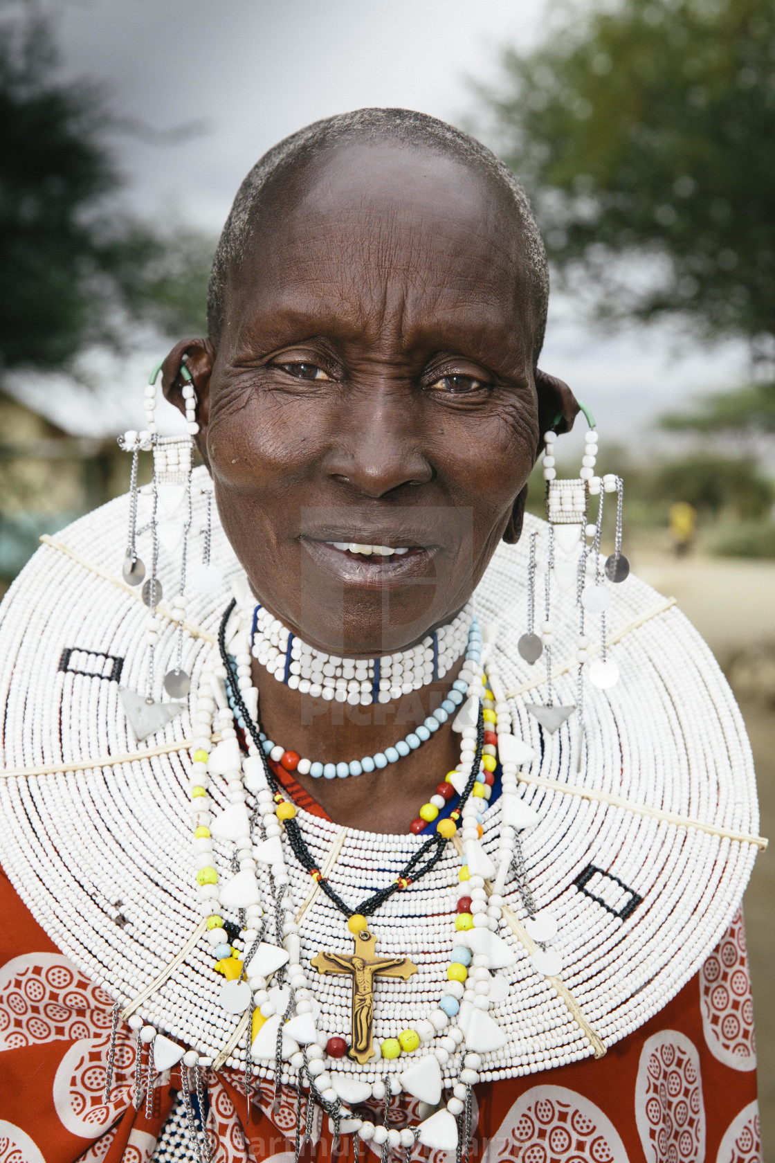 "Massai Portrait in Tanzania" stock image