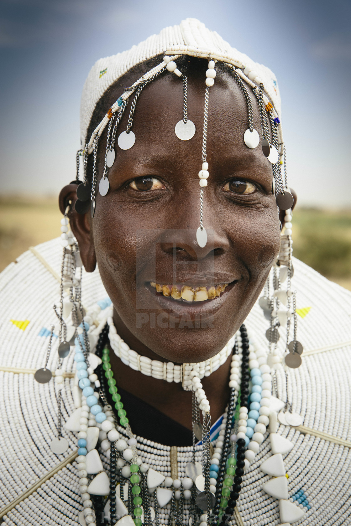 "Massai Portrait in Tanzania" stock image