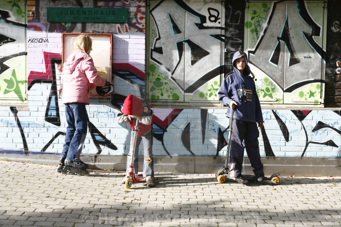 "Child Poverty in Germany (model released)" stock image