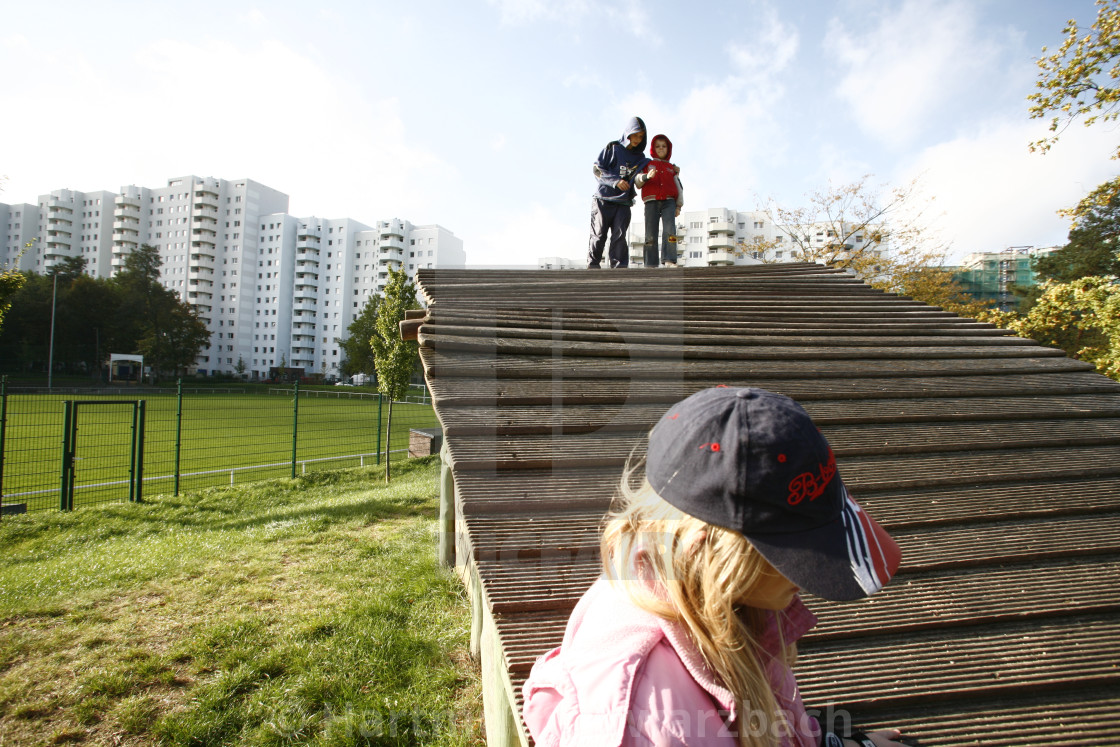 "Child Poverty in Germany (model released)" stock image