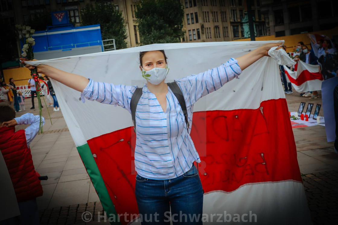 "Solidaritaetsdemo von Hamburger Belarussen gegen das Lukaschenko" stock image