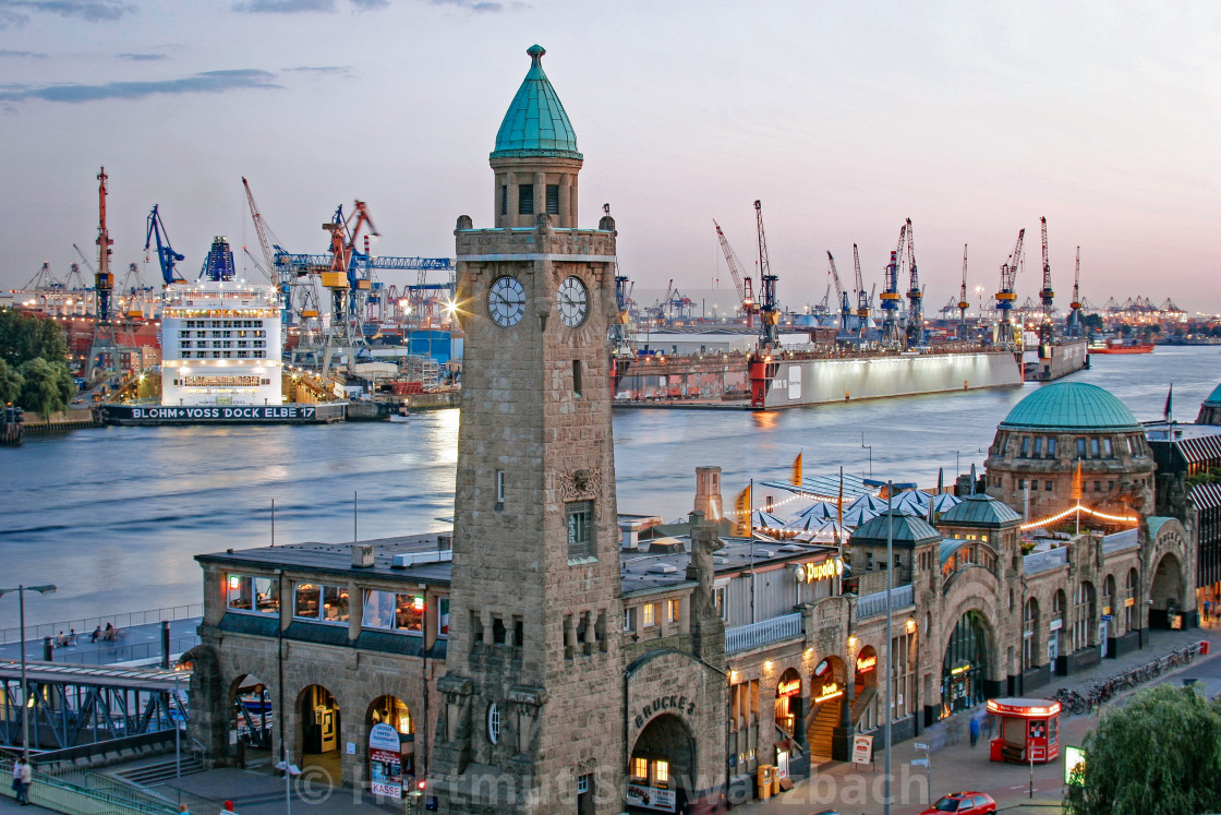 "Landungsbrücken - Port of Hamburg" stock image