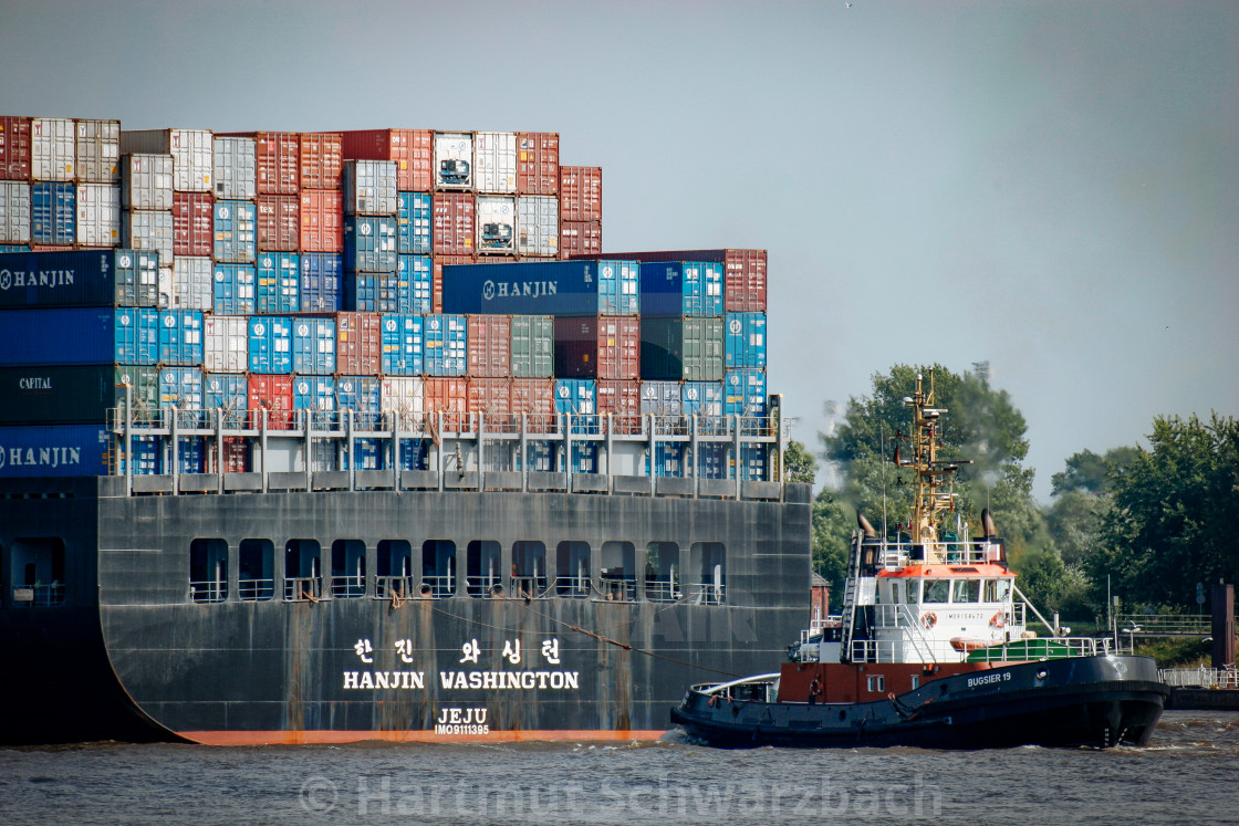 "Container Terminal in the Port of Hamburg" stock image