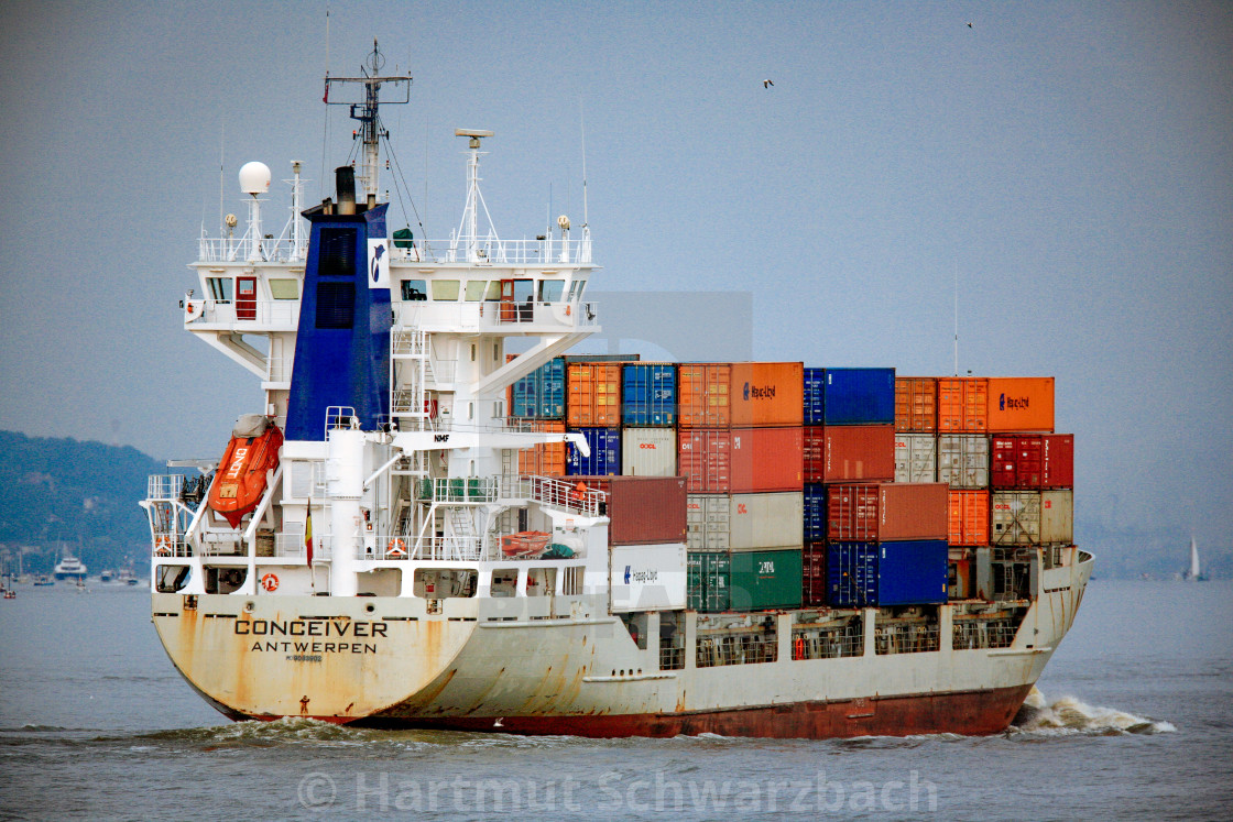 "Container Terminal in the Port of Hamburg" stock image