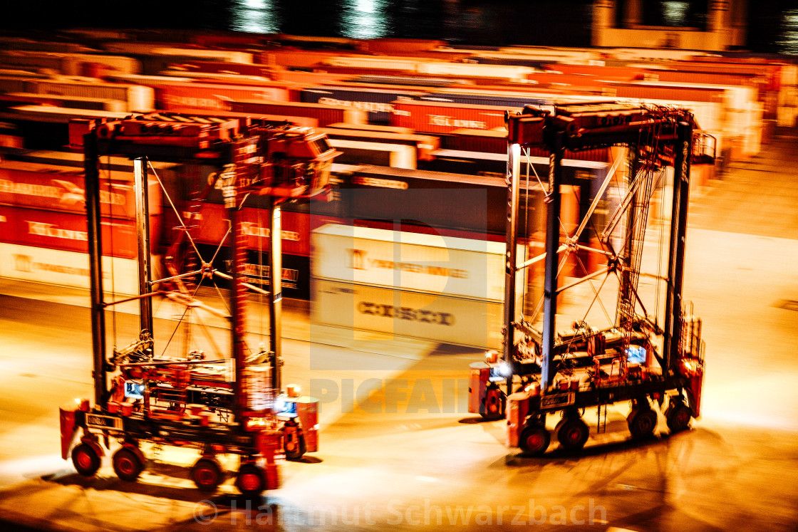 "Container Terminal in the Port of Hamburg" stock image