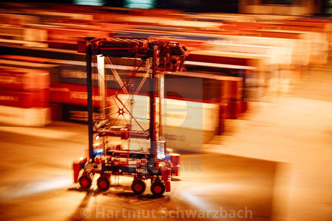 "Container Terminal in the Port of Hamburg" stock image