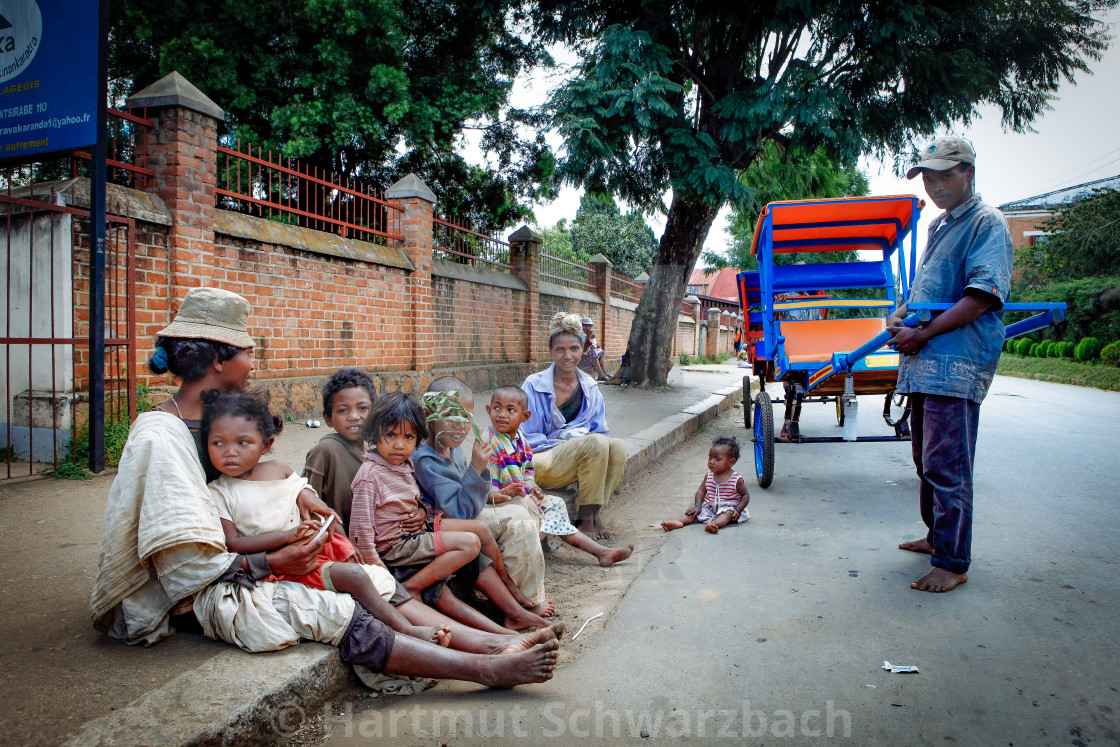 "Homeless Beggars - Obdachlose Familien" stock image