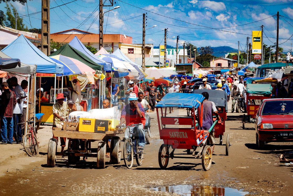 "street scene in Moramanga" stock image