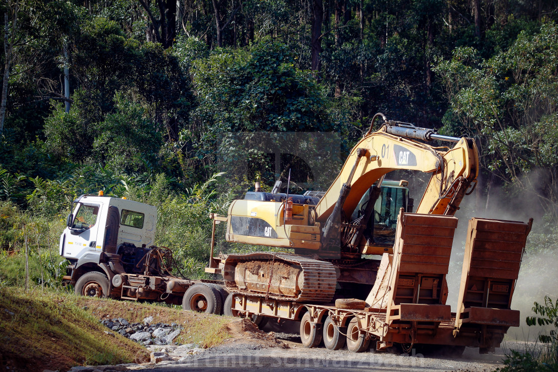 "Land grabbing and exploitation of natural resources" stock image