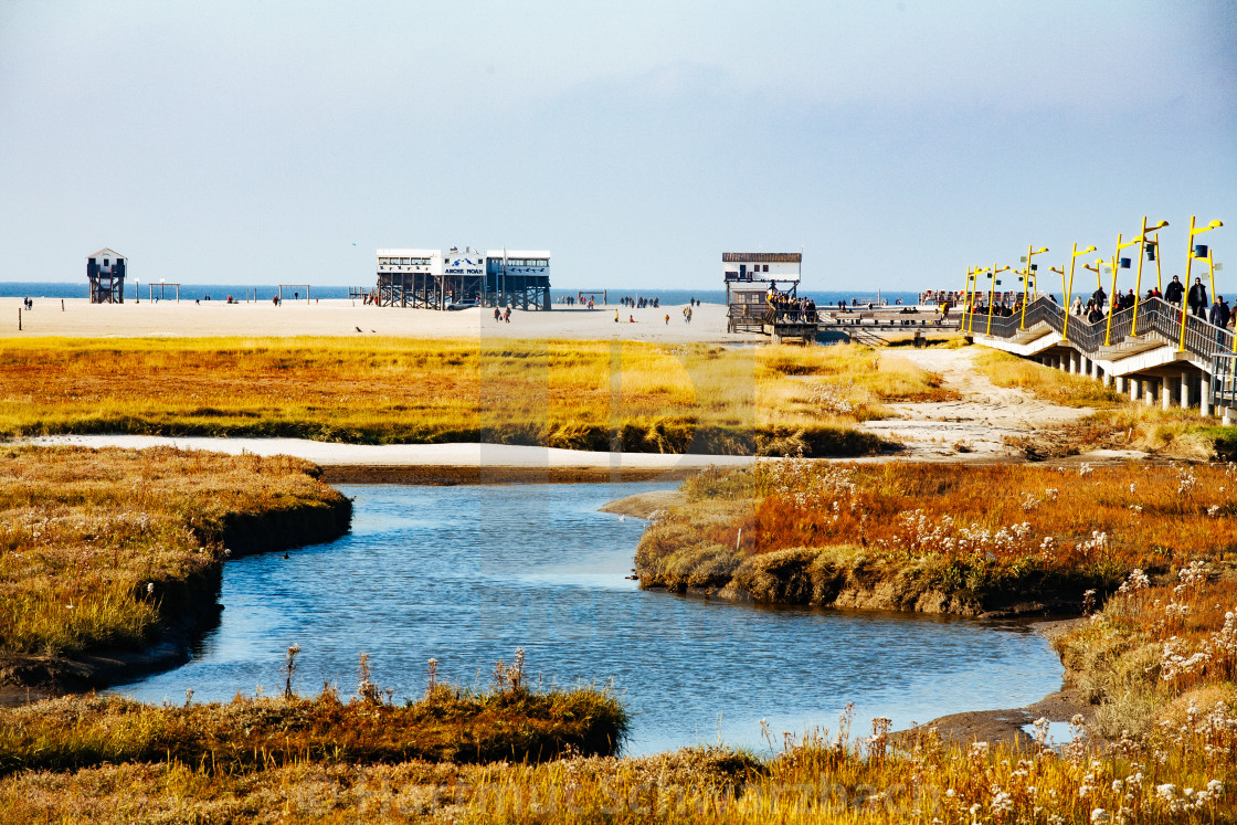 "coastal protection on the north sea" stock image